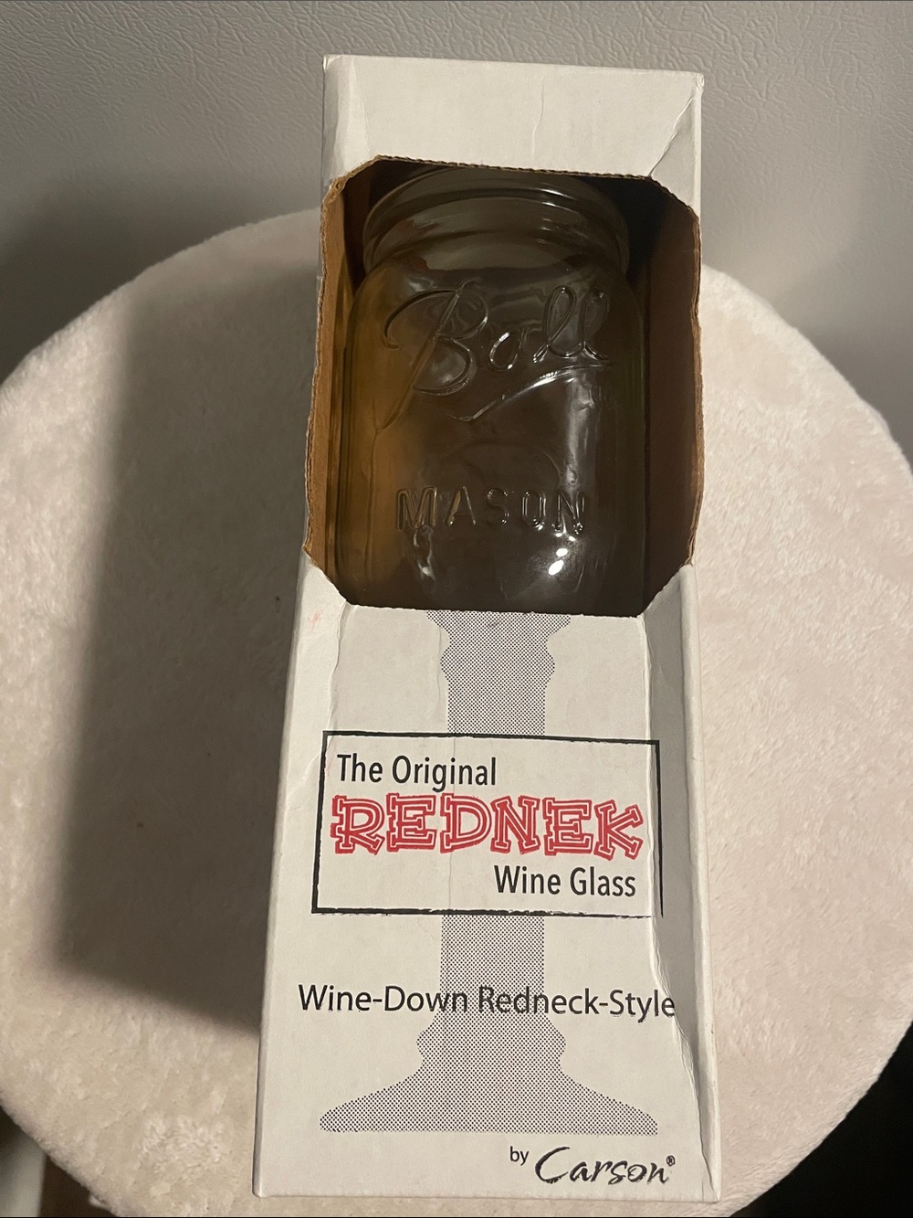 The original rednek Mason Wine Glass by Carson